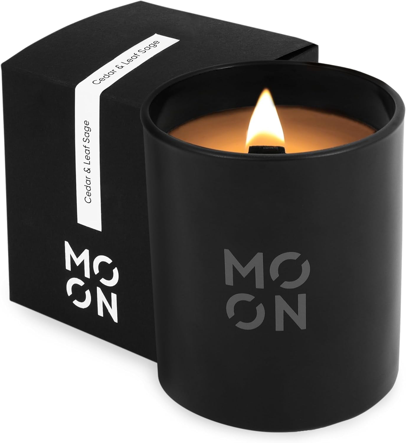 Scented Candles for Men & Women by | Wood Wick Candles | Soy Wax Candles Non Toxic | Cedar Candle | Scented Candles | Cedar & Leaf Sage Mens Candle |