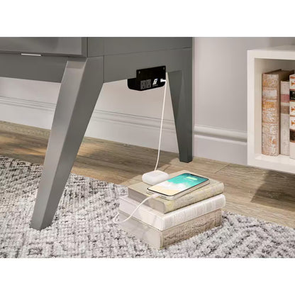 Northampton Gray Murphy Bed Desk with Full Mattress