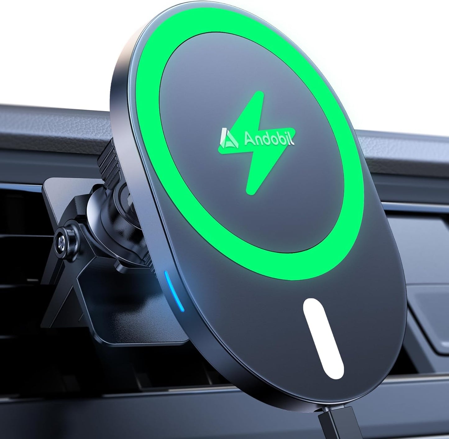 Wireless Car Charger [Real 15W Charging Faster & Safer] Magsafe Car Charger Phone Holder Mount for Car Compatible with Iphone 16 Pro Max / 15 Pro/14 Pro Max/13/12 Series