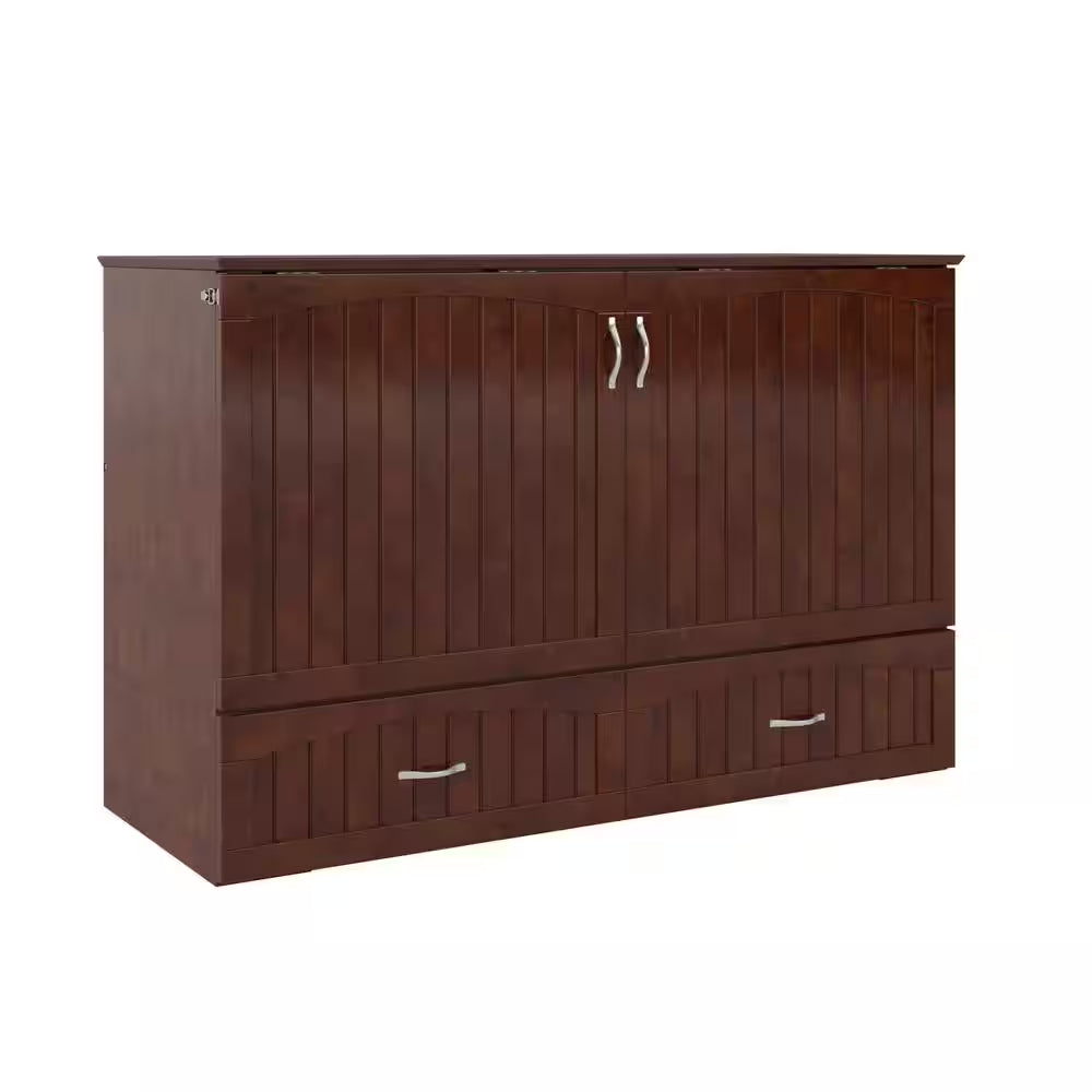 Southampton Murphy Bed Chest Queen Walnut with Charging Station