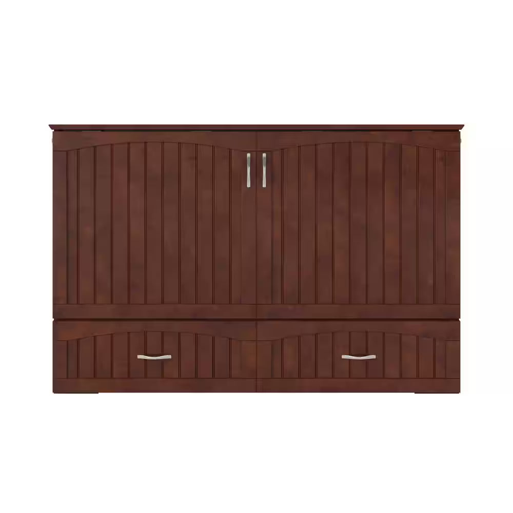 Southampton Murphy Bed Chest Queen Walnut with Charging Station