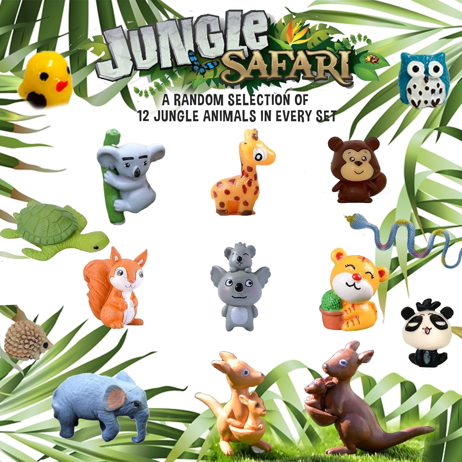 Bath Bombs for Kids with Surprise Inside, 12 Organic Bubble Bath Fizzies with Jungle Animal Toys. Moisturizing, Gentle & Kids Safe, Rainbow Spa Bath Fizz, Easter Basket Essentials for Boys, Girls