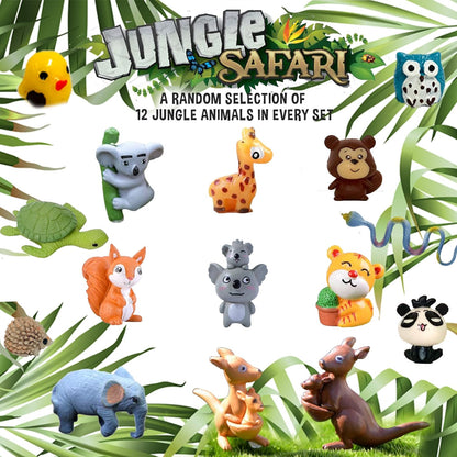 Bath Bombs for Kids with Surprise Inside, 12 Organic Bubble Bath Fizzies with Jungle Animal Toys. Moisturizing, Gentle & Kids Safe, Rainbow Spa Bath Fizz, Easter Basket Essentials for Boys, Girls